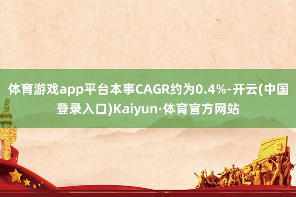 体育游戏app平台本事CAGR约为0.4%-开云(中国登录入口)Kaiyun·体育官方网站