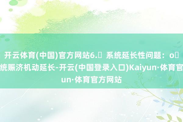 开云体育(中国)官方网站6.	系统延长性问题：o	需要系统赈济机动延长-开云(中国登录入口)Kaiyun·体育官方网站