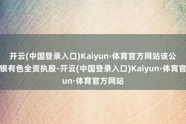 开云(中国登录入口)Kaiyun·体育官方网站该公司由白银有色全资执股-开云(中国登录入口)Kaiyun·体育官方网站