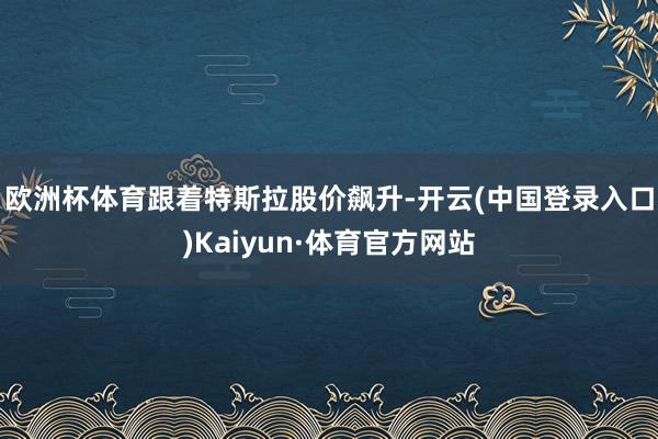 欧洲杯体育　　跟着特斯拉股价飙升-开云(中国登录入口)Kaiyun·体育官方网站